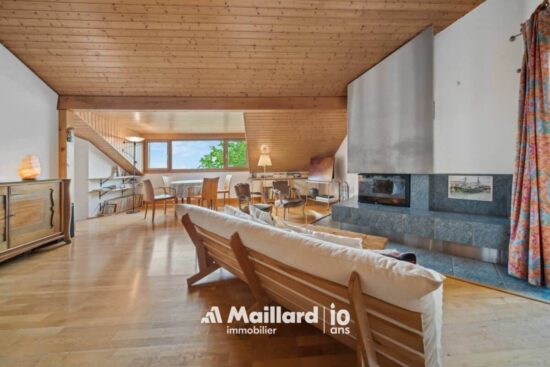 Photo 1 de l'annonce 1648983 - villars-burquin – duplex 4.5 pièces avec grand jardin de plus de 1’000 m² et vue imprenable sur le lac